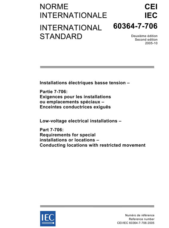 Cover IEC 60364-7-706:2005